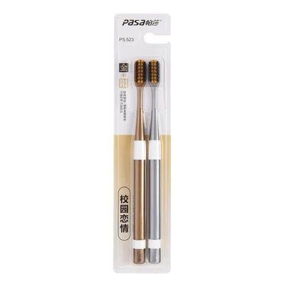 Lot Duo de Brosses à Dents Bambou & Charbon – Ultra-Douces, Idéal Couple ou Famille