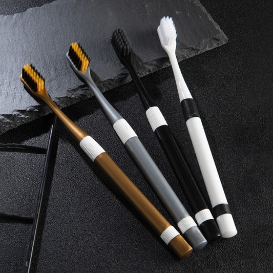 Lot Duo de Brosses à Dents Bambou & Charbon – Ultra-Douces, Idéal Couple ou Famille