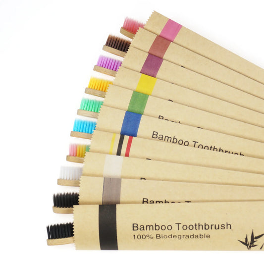 15/30Pcs Bamboo Toothbrushes Natural Wooden Toothbrushes Children's Soft Bristled Toothbrushes Environmentally Friendly